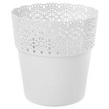 691 OBAL BELLA BÍLÝ 13cm - Okrúhly dizajnový | FLORASYSTEM