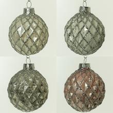 SKLENĚNÉ KOULE MIX 4 VZORŮ 6cm - FLORASYSTEM