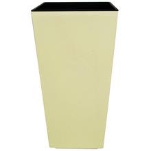547 OBAL + VKLAD Finezja KRÉMOVÝ 30x30xh57CM - Štvorcový vysoký s vkladom | FLORASYSTEM