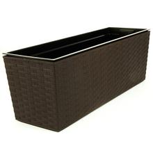 XXX625 truhlík + VKLAD BEGONIA RATTAN mokka 19x56x19cm - FLORASYSTEM