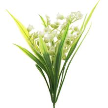 Umělé konvalinky s listy, 25 cm