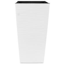 588 OBAL + VKLAD Finezja DLUTO BÍLÝ 19x19xh36CM - Štvorcový vysoký s vkladom | FLORASYSTEM