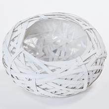 OBAL BÍLÝ PLNÝ 26cm - Proutené obaly | FLORASYSTEM