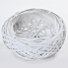 OBAL BÍLÝ PLNÝ 30cm - Proutené obaly | FLORASYSTEM