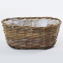 Truhlík OVÁL PŘÍRODNÍ 28X17X12 CM - Proutené obaly | FLORASYSTEM