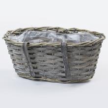 Truhlík OVÁL ZÁVĚS 30X14X13 CM - Proutené obaly | FLORASYSTEM