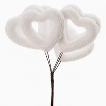 Zápichy BÍLÉ SRDÍČKA zamrzat. S / 6 15CM - FLORASYSTEM