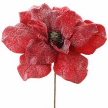 Umělé červené květy s leskem, 20 cm.