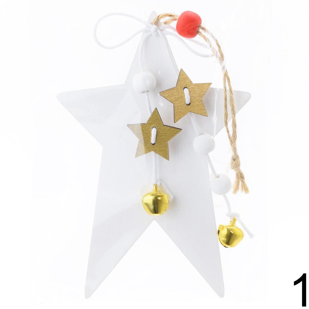 Závěsná hvězda mix bílé a červené barvy.