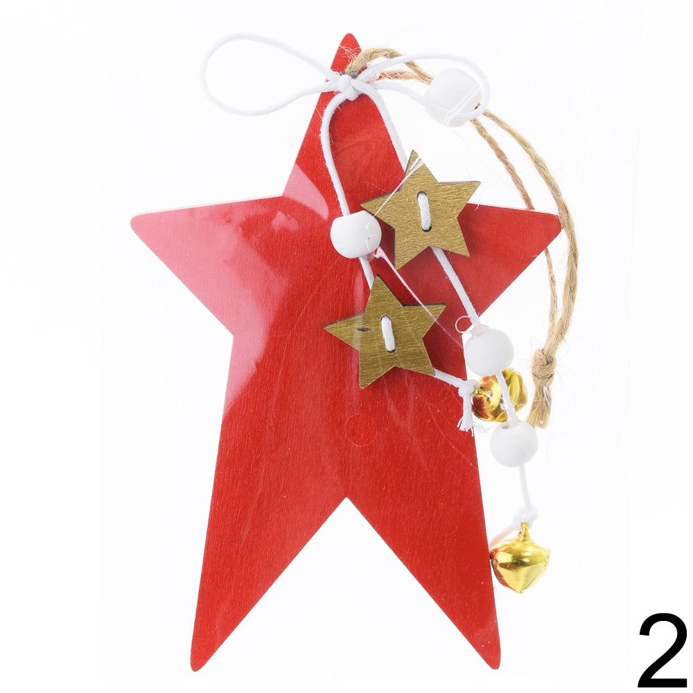 Závěsná hvězda mix bílé a červené barvy.