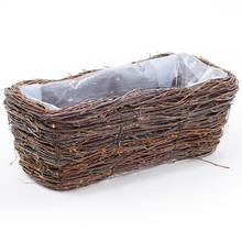 TD054.F balkonovky HRANATÁ 40x20cm / v15cm - Proutené obaly | FLORASYSTEM