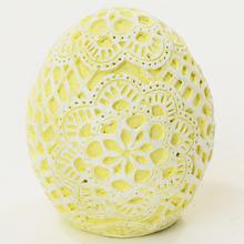 VAJÍČKO VZOR ŽLUTÉ 5x6cm - FLORASYSTEM
