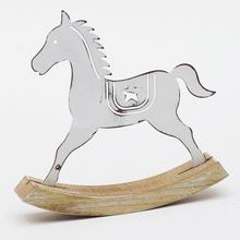 KONÍK KOV. BÍLE. 16X15,5X2,5CM - FLORASYSTEM