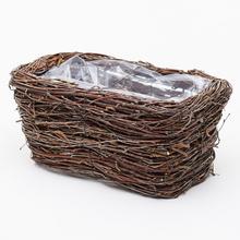 TD054.30F balkonovky HRANATÁ 30x18x15cm - Proutené obaly | FLORASYSTEM