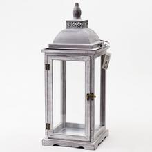 16FL / s lampou DŘEVO / KOV + SKLO ŠEDÝ VELKÝ 50cm - FLORASYSTEM