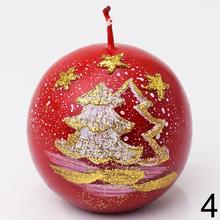 Vianočná sviečka guľa 80 mix farba