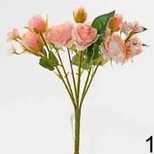 Kytica umelých ruží s 7 kvetmi, 34 cm.