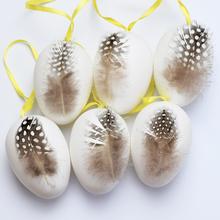 VAJÍČKA PLAST pírka 4X6CM S / 6 - FLORASYSTEM