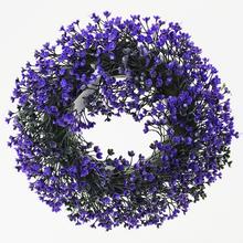 VĚNEC KVĚT / PLAST FIALOVÝ 26cm - FLORASYSTEM