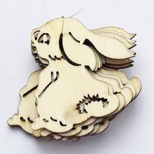 VÝŘEZ KRÁLÍČEK DŘEVO NATUR 5cm S / 20 - FLORASYSTEM