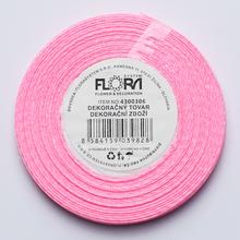 SATEN STUHA 6MM / 20M BARVA 004 RŮŽOVÁ - Saténové | FLORASYSTEM