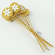 VÝŘEZ KVÍTEK zápichy DŘEVO MV / NATUR 6cm S / 10 - FLORASYSTEM