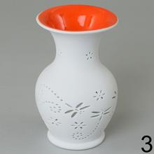 Aromalampa keramická vázička v oranžovej farbe.