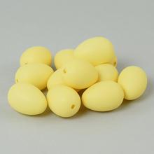 VAJÍČKA 3x4 CM S / 12 ŽLUTÁ - Plastové jednobarevné | FLORASYSTEM