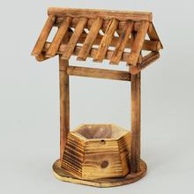 OBAL DŘEVO SO STŘÍŠKOU 24x19x36 - Dřevěné dekorace | FLORASYSTEM