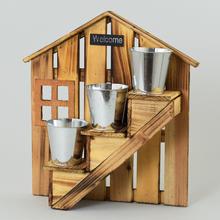 DR.PODST.NA KVĚTINÁČ DOM HN.41x12.5x44 - Dřevěné dekorace | FLORASYSTEM