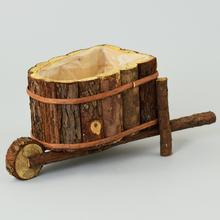 DREV. OBAL KVĚT. HNĚDÁ 42x20x17 - Dřevěné dekorace | FLORASYSTEM