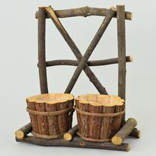 OBAL DŘEVO HN. NA PODST.36x17x42 - Dřevěné dekorace | FLORASYSTEM