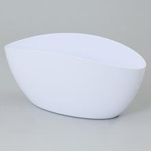 633 OBAL OVÁL.LUNA BÍLÝ 34x15x15CM - Plasty pro aranžování | FLORASYSTEM