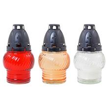 7L KAH.SKLO / KOULE MALÁ / 40GR. - Hřbitovní svíčka barevné sklo | FLORASYSTEM