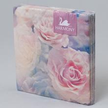 193F33-3 SERVÍTKY HARMONY POTL. 33x33cm/3vr/20ks GENTLE ROSES - ubrousky | FLORASYSTEM