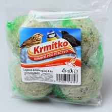 Krmítko - Lojová koule 4ks / 4x90g / 30 / k. - Krmiva | FLORASYSTEM