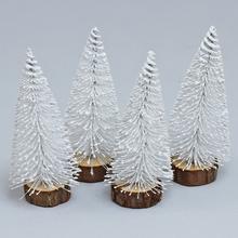 VIAN.STROMČEK BIELA GLIT. NA PNI 10CM S/4 - FLORASYSTEM