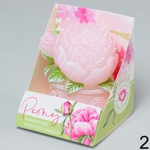 Sviečka v tvare pivónie, mix farieb.