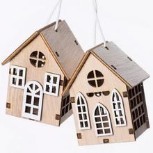 DREVENÝ DOMČEK S/2 NATURAL 5x4x6CM - Domek | FLORASYSTEM