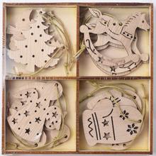 ZÁVES DREVENÝ MIX NATURAL S/12 4,5x5,5CM/pcs - FLORASYSTEM