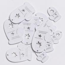 DREVENÉ RUKAVICE BIELE S/12 5,5CM 2,5CM SUPER CENA! - FLORASYSTEM