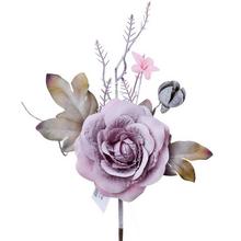 KS RUŽA+VETVIČKA OSNEŽ.RUŽOVÁ - Ks květ vánoční | FLORASYSTEM