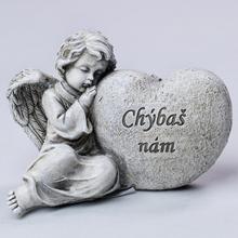 ANJEL SIVÝ 13,5x8x9CM POLYRES - FLORASYSTEM