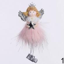 Ružový anjel so striebornými krídlami a hviezdou.