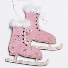 ZÁVES KORČULE DREVO S/2 10CM RUŽOVÉ SUPER CENA!  - Brusle | FLORASYSTEM