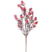 Umělá větev s červenými bobulemi, 35 cm.