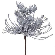 ZÁPICH STRIEBORNÝ 16cm - Zeleň gliter | FLORASYSTEM