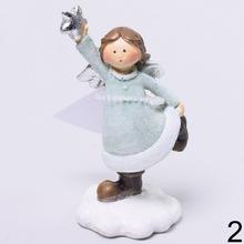 Dekoračný anjel modrý mix s hviezdami.