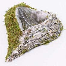 OBAL SRDCE MACH BIELOZELENÝ 21x25x6CM - Obaly kůra, mech | FLORASYSTEM