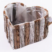 258FL/S OBAL SRDCE KORA NATUR+BIELY 22x22x13CM - FLORASYSTEM